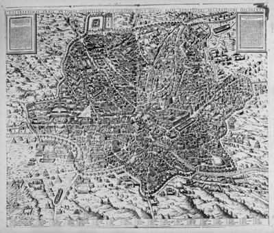 Map of Rome by Mario Cartaro